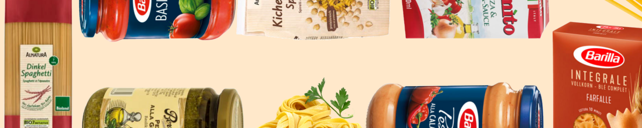 Nudeln und Pesto
