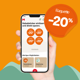 Nur bis Mittwoch: 4x -20% Baguette-Sticker in der App