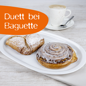 Nussschnecke oder Topfengolatsche + Heißgetränk um 4,99€