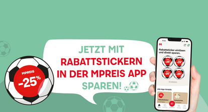 4x -25% App-Sticker bis Mittwoch