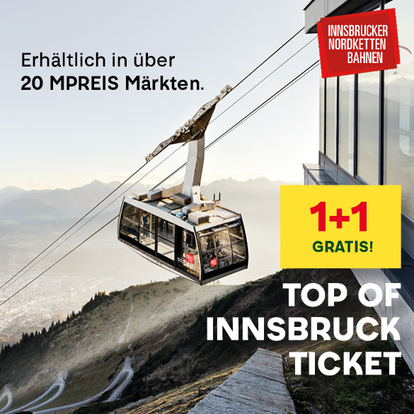 1+1 Gratis Top of Innsbruck Ticket